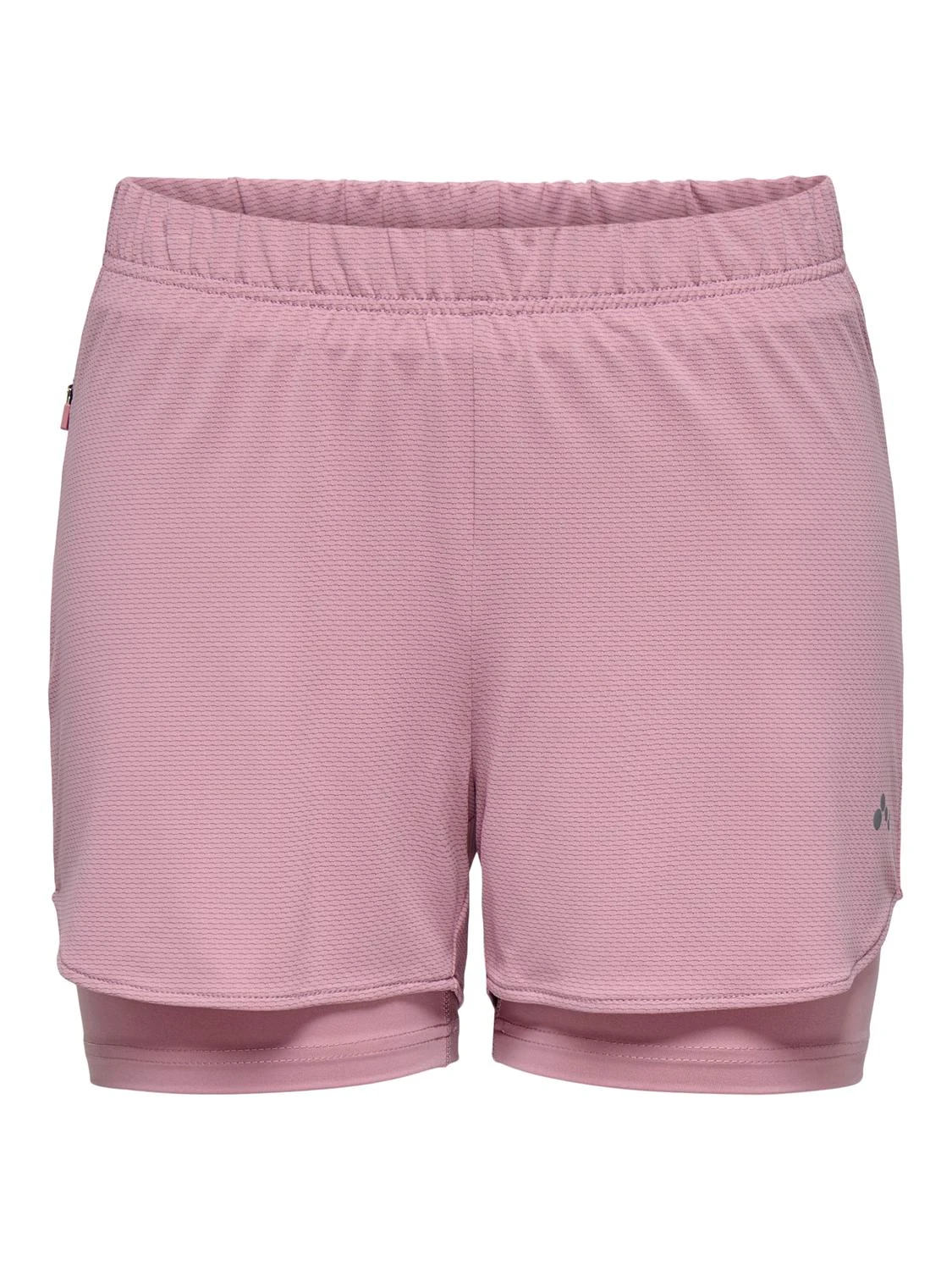 Mellemhøj talje træningsshorts i rosa med loose fit design